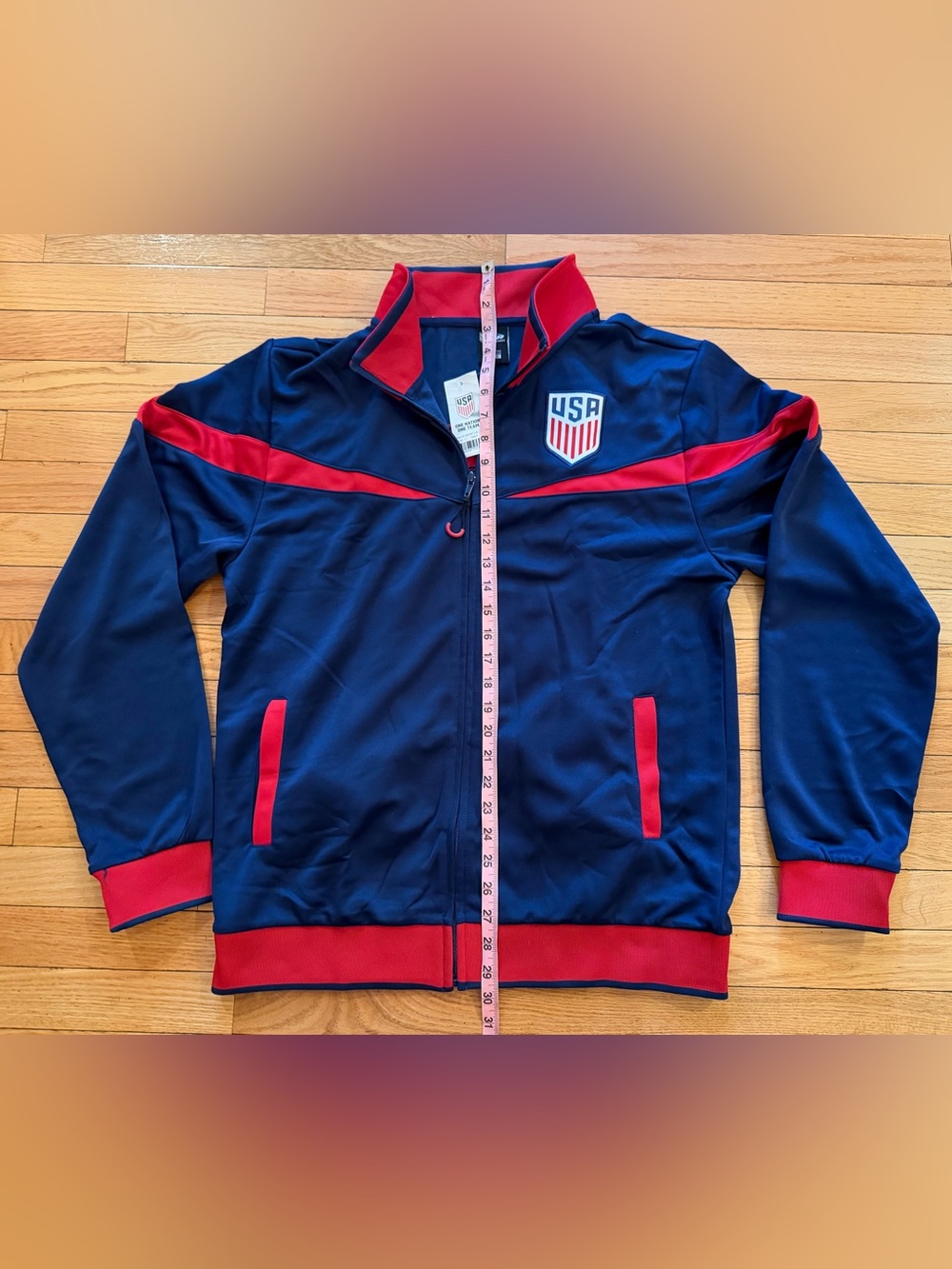 Icon Sports Officially Licensed U.S. Soccer Full Zip Up Track Jacket Men’s Large